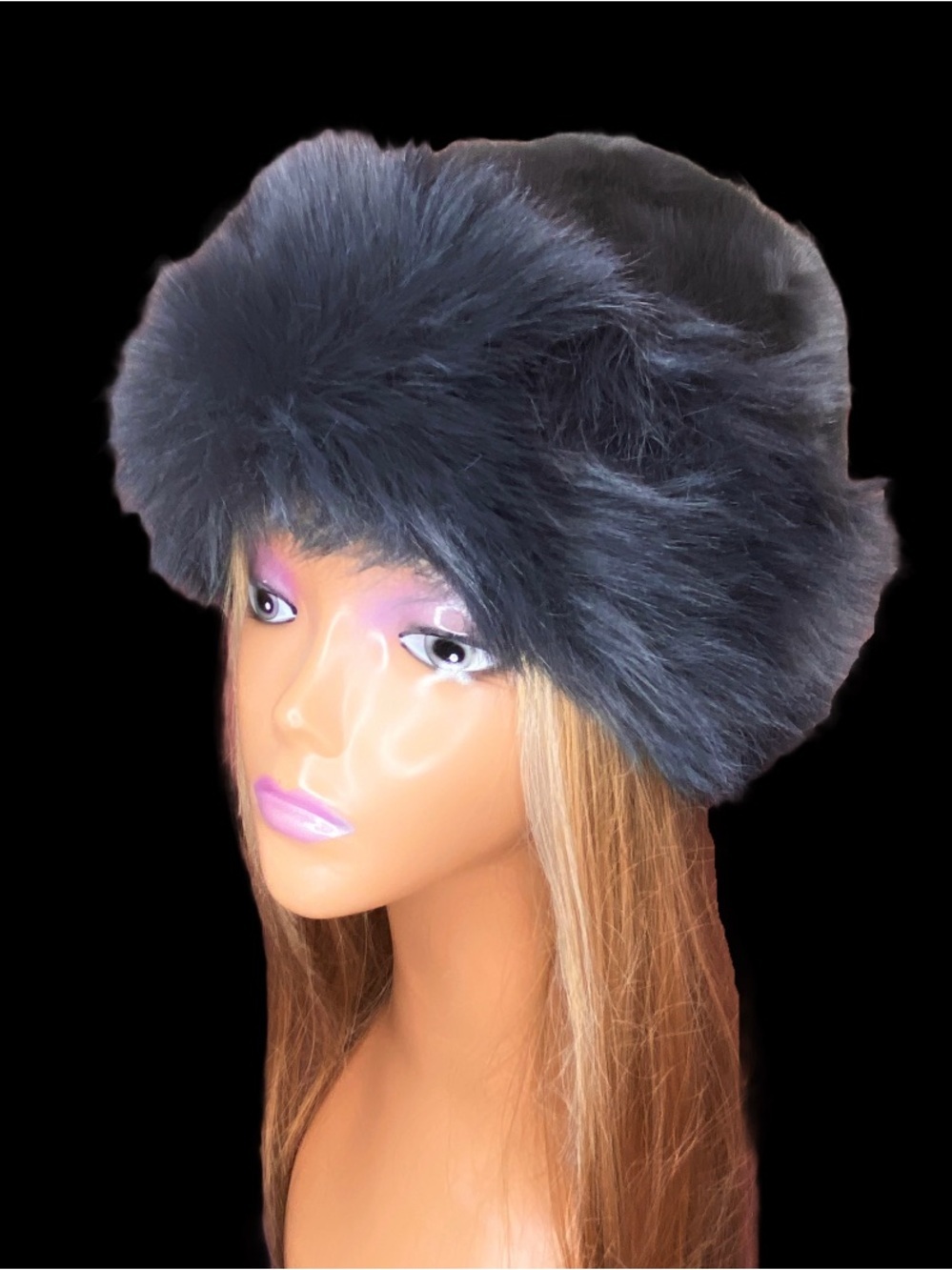 🎀🌷 Charcoal Gray Soft Faux Fur Russian-Style Hat 🌷🎀 NWT